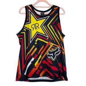 Fox Head Large Mens Multicolor Sleeveless Round Neck Pullover Tank Top